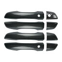 Marchfa ホンダ シビック ドアノブ ドアカバー FC1 FK7 FK8(2016-2020)外装 デコレーション パーツ アクセサリー カーボン風 右ハンドル用