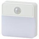 【送料無料】オーム電機 LED明暗人感センサー式ナイトライト 室内用 NIT-ALA6JSQ-WN 06-0148
