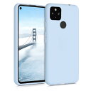 【送料無料】kwmobile スマホケース Google Pixel 4a 5G対応 ケース - 耐衝撃 滑り止め ソフト TPU シリコン - ライトブルーマ...