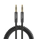 【送料無料】3.5mm AUX,CableCreation 3.5mmステレオオーディオケーブル コイル式 Aux 3.5オーディオコード伸縮自在 iPhones/iPads/Samsung&3.5mm DCプラグ搭載の機器に対応 ブラック/0.3M~1.2M