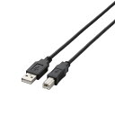 【送料無料】エレコム USBケーブル 【B】 USB2.0 (USB A オス to USB B オス) 3m ブラック U2C-BN30BK