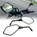 【送料無料】Szmsmy バイクミラー 汎用 M10 正/正ネジ L/R オートバイ 川崎 ホンダ PCX GROM グロム Z125 用 アダプター付け