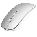 【送料無料】Bluetooth マウス Type-C充電式 静音 充電式 薄型 小型 ワイヤレスマウス 無線マウス 3DPIモード 高精度 レシーバーなし Mac/Windows/Surface/Macbook/iPad/iPhone/PCに対応 TELEC認証取得済み (シルバー)