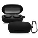 kwmobile イヤホンケース Sony WF-XB700 True Wireless対応 ケース - ワイヤレスイヤホン シリコン 落下防止 黒色