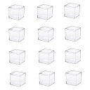 ギフトボックス 透明 アクリル キャンディー ボックス キューブ ケース プラスチック小分けケース 小物用収納ボックス 立方体 アクセサリー パーツ ビーズ収納 詰め替え容器 12個