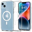 Spigen iPhone14Plus ケース MagSafe対応 マグネット搭載 黄変なし 2重構造 米軍MIL規格取得 耐衝撃 すり傷防止 マグセーフ 適用カバー ワイヤレス充電対応 ウルトラ・ハイブリッド マグフィット ACS04902 (ホワイト)