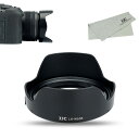 【送料無料】JJC EW-65B 可逆式 レンズフード 花形 Canon RF 24mm F1.8 MACRO IS STM レンズに対応 Canon EW-65B レンズフード 互換 クリーニングクロス 付き