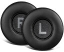 SOULWIT イヤーパッド イヤークッション Jabra Move/Elite 25h 用 Wireless On-Ear ヘッドセット 交換 パッド プロテインレザー イヤーカップ 厚手 耳当て 高密度フォーム ヘッドパッド (ブラック)