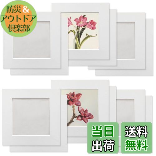 Haojiaho ペーパーフォトフレーム 12個セット 子供の絵 展示用 フォトフレーム 展示サイズ8.8*8.8cm【透明保護フィルム + 壁掛け 用粘着シート 付き】 白 アートフレーム 超軽量 厚紙製 絵画教室 絵 展示 紙製額縁 子供の 美術工房 美術展 美術研修室 教育機関 学校 幼稚