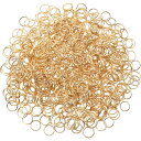 【LEISURE CLUB】丸カン 7mm 約200個入り ゴールド ジャンプリング マルカン リング 金具セット 基礎パーツ ジュエリー DIY用 手芸用品 ...