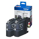 【ブラザー純正】 ブラザー工業(Brother Industries) インクカートリッジブラック2個パック(エコパッケージ) LC111BK-2PK-E 対応型番:DCP-J957N、DCP-J557N、MFC-J727D/DW 他