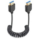 【送料無料】Duttek 8K HDMI 2.1 ケーブル、HDMIコイルケーブル、48Gbps HDMIケーブル短い、OD4.0mm 極薄HDMIオスオスケーブル、HDR対応 8K 60Hz解像度 下位互換 4K Ultra HD 1080p 3D (1.2m)適格請求書行可