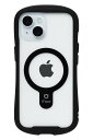 iFace Reflection Magnetic iPhone 15 ケース MagSafe 対応 クリア 強化ガラス (ブラック)【アイフェイス アイフォン15 用 iphone15 用 カバー マグセーフ 耐衝撃 透明 ストラップホール】