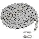 MOHEGIA 自転車チェーン 6/7/8速:1/2 x 3/32インチ 116リンク 変速自転車用チェーン 特殊合金鋼 - シルバー