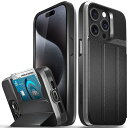 VENA vCommute ウォレットケース Apple iPhone 15 Pro (6.1 インチ) 対応 (軍用グレードの落下保護) フリップレザーカバー...