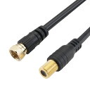 【送料無料】ホーリック アンテナ延長ケーブル 1m 【4K8K放送(3224MHz)/BS/CS/地デジ/CATV 対応】 ブラック F型接栓メス/ネジ式コネクタ ACF10-670BK