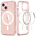 Spigen iPhone13Miniケース MagSafe マグネット搭載 耐衝撃 米軍MIL規格取得 2重構造 すり傷防止 マグセーフ 適用カバー ワイヤレス充電対応 ウルトラ・ハイブリッド マグ ACS03324 (ローズ・クリスタル)
