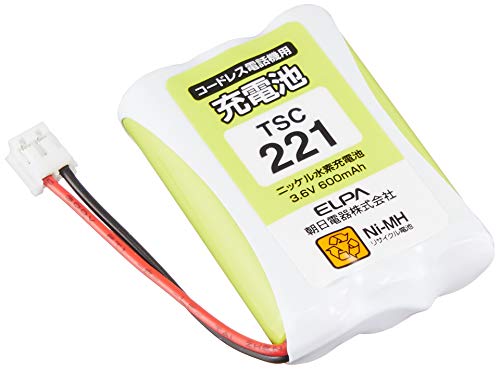 【送料無料】エルパ (ELPA) 電話機用充電池 NEC他同等品 電池パック 3.6V 600mAh ニッケル水素充電池 T..