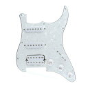 【送料無料】Yibuy ホワイトパール 3プライ Prewired ピックガードSSH 楽器用