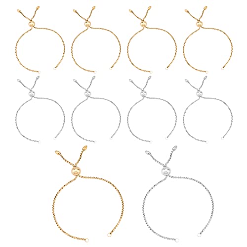 【送料無料】UNICRAFTALE 調整可能ブレスレット カン付き 304ステンレス製スライダーブレスレット チェ..