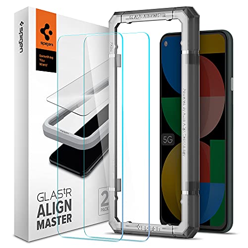 【送料無料】Spigen AlignMaster ガラスフィルム Google Pixel 5a 5G 用 ガイド枠付き Pixel5a 5G 用 ..