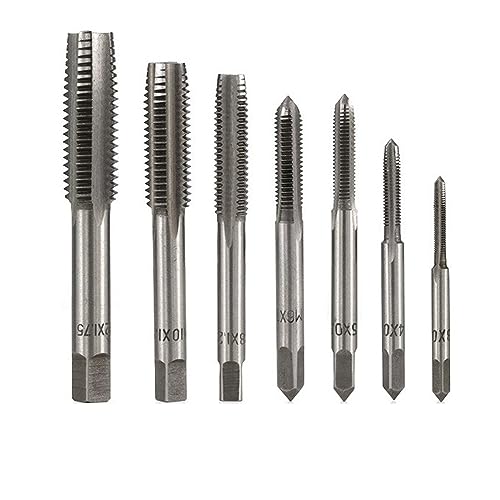 【送料無料】KEWAYOドリルタップ 7本組 高速度鋼タップドリルセット 面取りタップ 穴あけ ねじ切り タップ スパイラル スパイラル M3 M4 M5 M6 M8 M10 M12