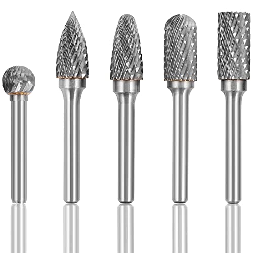 【送料無料】SeonFook 5本セット 超硬ドリルビット 6mm軸 10mmドリル径 ロータリーカッター リューター ドリル ロータリーバー タングステンバー 研磨 彫刻 切削 内穴研削 手工芸品の彫刻 高速度 工具