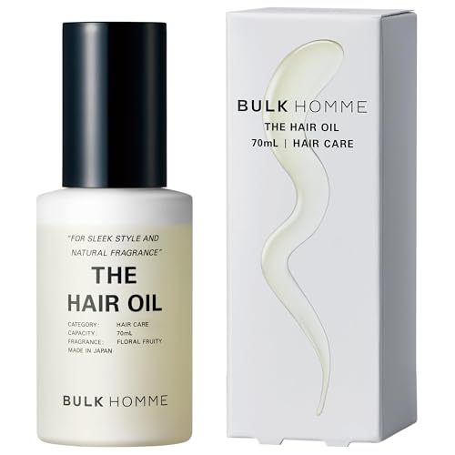 【送料無料】バルクオム ヘアオイル メンズ 70ml フローラルフルーティの香り 植物由来 天然オイル 洗い流さないトリートメント 色:ホワイト