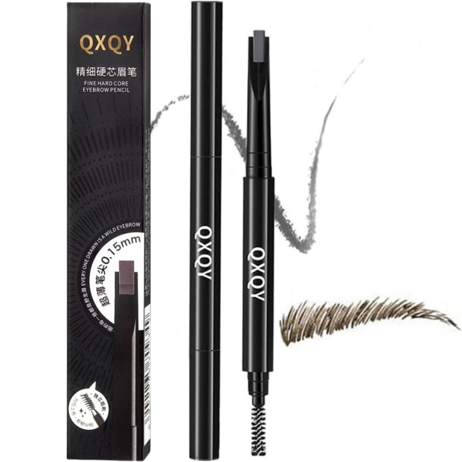 【送料無料】QXQYアイブロウペンシル 3Dナギナタ形ナチュラル眉 QXQY多機能 極細 防水 速乾 自然着色 ..