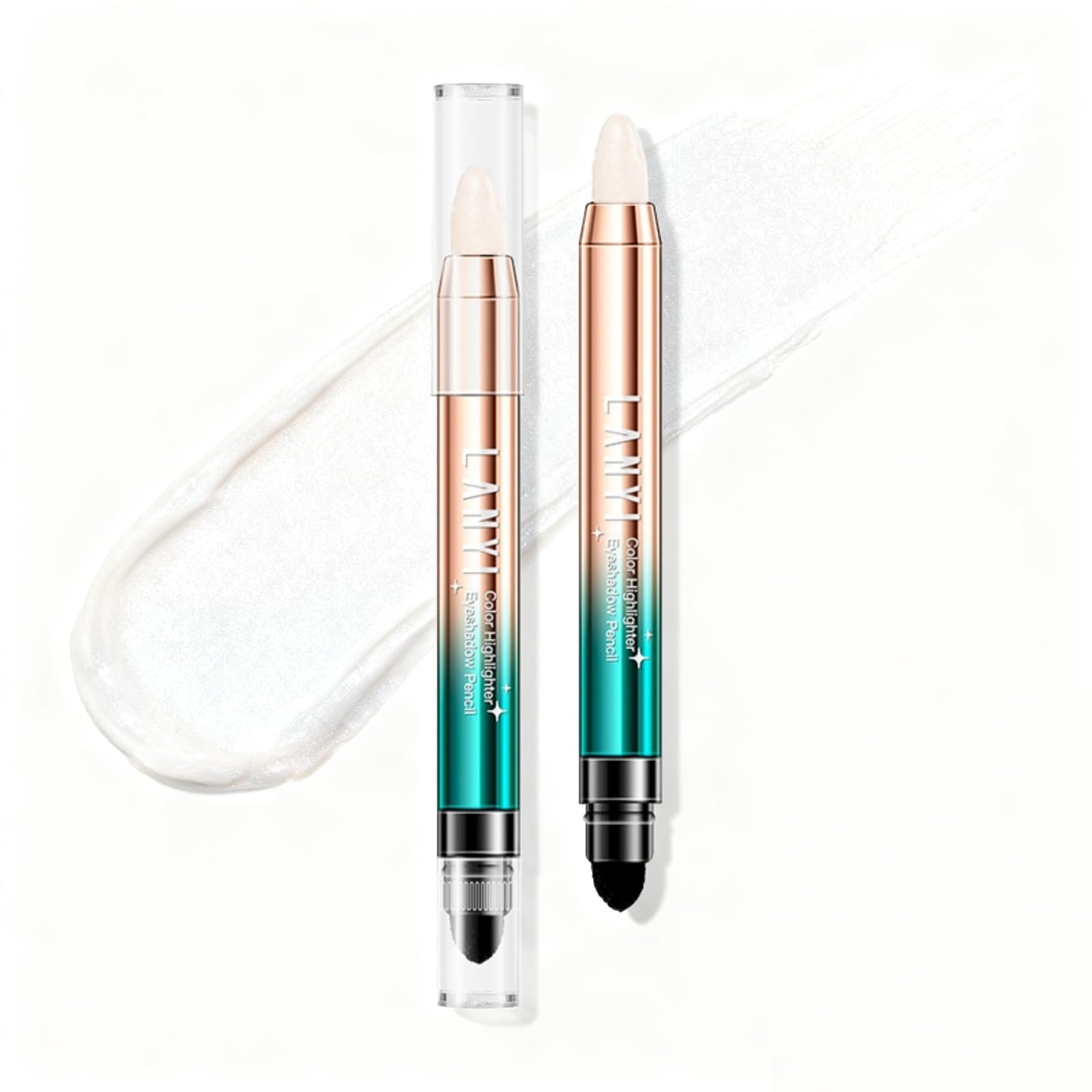 【送料無料】多色 両端 アイシャドウ ペンシル キラキラ アイシャドースティック アイシャドースティックワンスワイプ 光アイシャドウ 涙袋 アイシャドウペン 防...