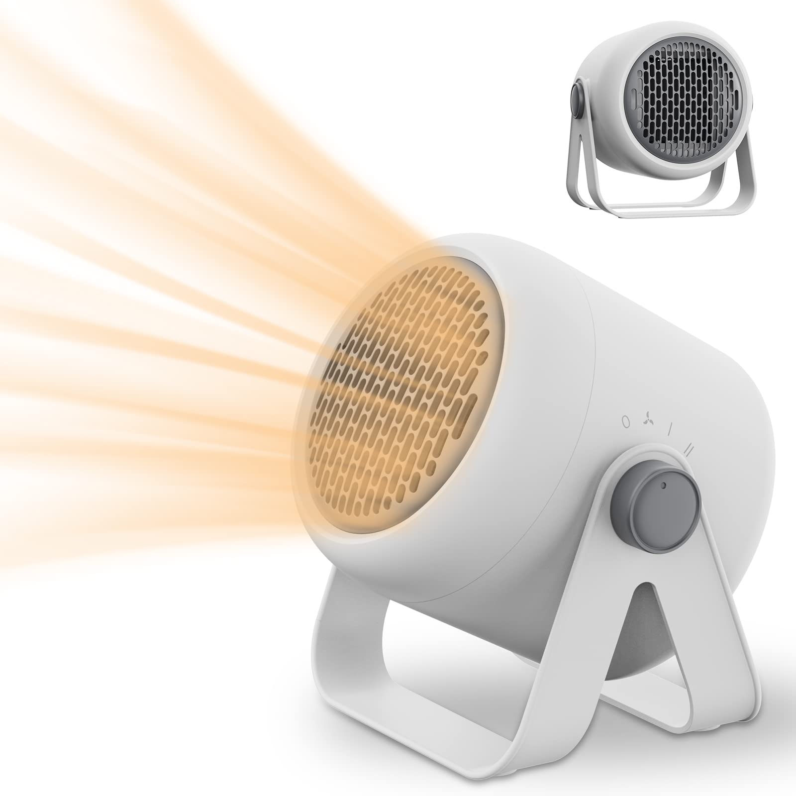 【送料無料】Gegizun 電気ファンヒーター 大風量 省エネ セラミックヒーター 電気ストーブ小型【2025年冬新型・3秒速暖・広範囲送風】55°首振り 3段階温度切替 高温/中温/自然風 足元 暖房器具 卓上 立体送風 温風 デスク 静音 過熱保護 冬夏兼用 防寒対策 オフィス/寝
