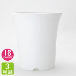 プラ鉢3号ミニラン鉢（18個セット）白ホワイトプラスチック鉢ミニ蘭3号鉢実生育苗多肉植物サボテンタニサボ