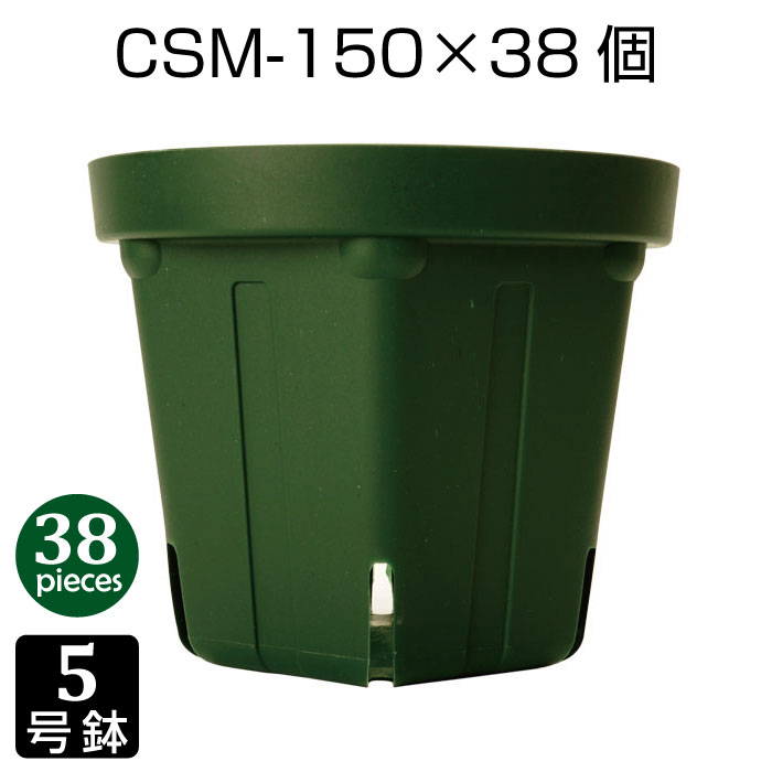 植木鉢 5号 CSM-150 （38個セット） 育苗鉢 プラスチック鉢 スリット鉢 プランター 6角形