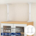強力地震ポール 超ミニ 2本セット 高さ22〜27cm(REQ-22) ホワイト 突っ張り棒 つっぱりポール 耐震ポール つっぱり棒 地震対策 防災 災害 簡単...