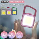 新発売 【メール便】【30％引き】ムサシ 充電式ぴかり MINI LIGHT USB充電 コンパクト 携帯 小型ライト アウトドア キャンプ COBライト ランタン 作業灯 現場 防犯 防災 スポットライト 照明 カラビナフック付き マグネット その1