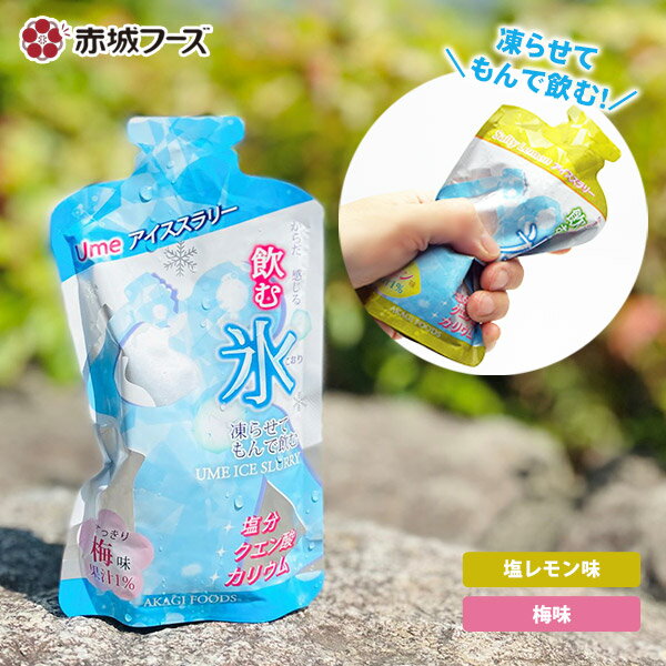 赤城フーズ 飲む氷 アイススラリー 梅味Ume・塩レモン味SaltyLemon 熱中症 予防 10袋入 80袋入