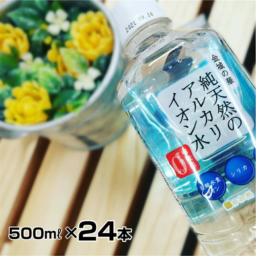 水 500ml 24本 送料無料 軟水 ミネラルウォーター お水 みず 天然水 金城の華 500 ミリリットル 水500ミリ 水500ml お水500ml 水 ケース 飲料水 おいしい水 非加熱 シリカ アルカリイオン水 金城の水 KFG