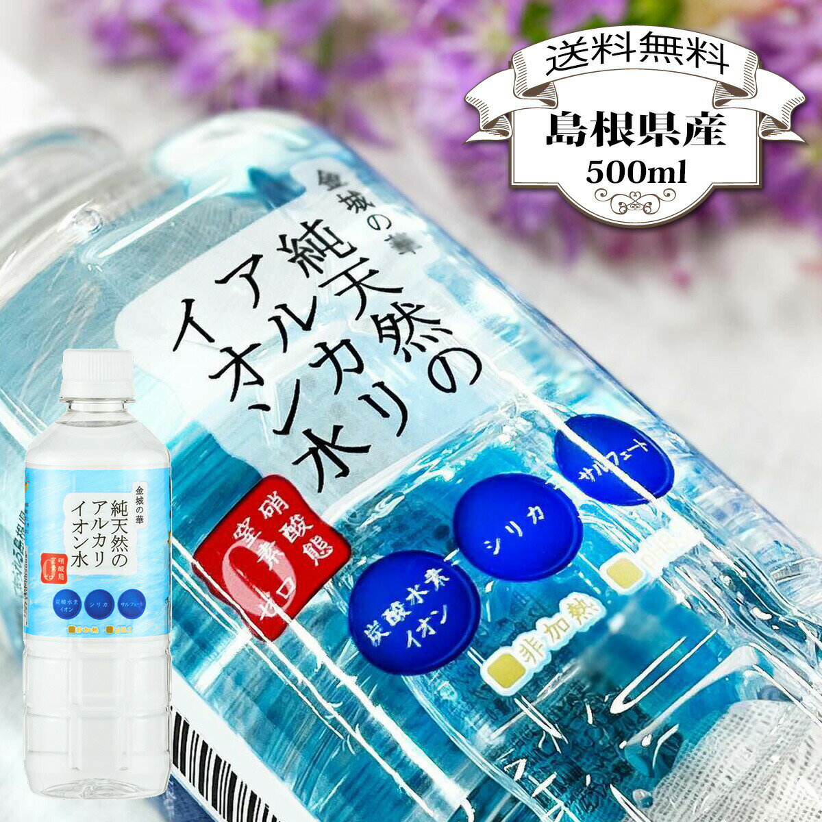 アルカリイオン水 500ml 24本 送料無