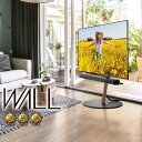 WALLインテリアテレビスタンドA2 ラージタイプ 45〜80v対応 大型テレビ対応 コード収納 自立型 キャスター付き フラット 薄型ベース テレビ台 テレビスタンド TVスタンド ホワイト ブラック ウォールナット 震度7耐震試験済 EQUALS イコールズ(3)
