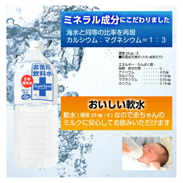 【5年保存水 2L×90本】 まとめ買い 15箱セット 計90本 2リットル ミネラルウォーター 共同購入 業務用 オフィス 防災 非常食 非常用飲料水 おいしい 軟水 備蓄 赤ちゃん ミルク用 お薬用 安心 保育園 幼稚園 子供 町会 海洋深層水 ミネラル豊富 高知県 室戸 売れ筋 おすすめ