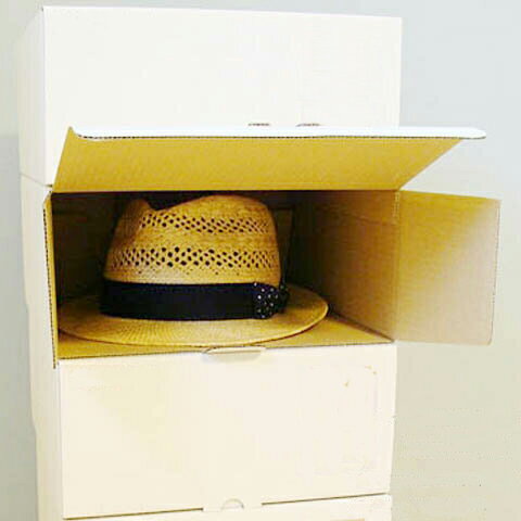 帽子収納箱 （ハットボックス） Mサイズ 白無地