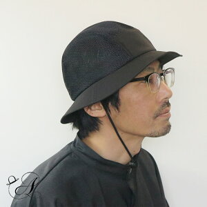 ハット hat メッシュ ハット あごひも付き ツバ帽子 日除け メンズ レディース 帽子 アウトドア フェス キャンプ サイズ調整可能【日本製】【送料無料】