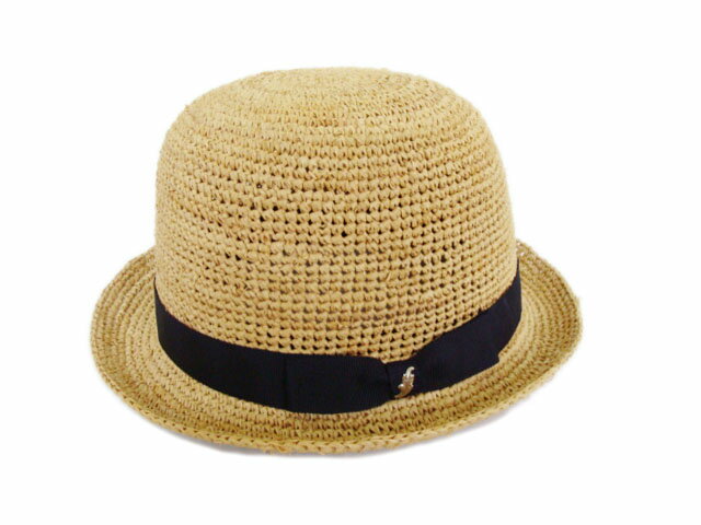 ハット hat ストローハット ラフィア ボーラー 畳める コンパクト ベージュ ブラウン メンズ レディース 帽子 夏 サイズ調整可能【ナチュラル】【日本製】【送料無料】