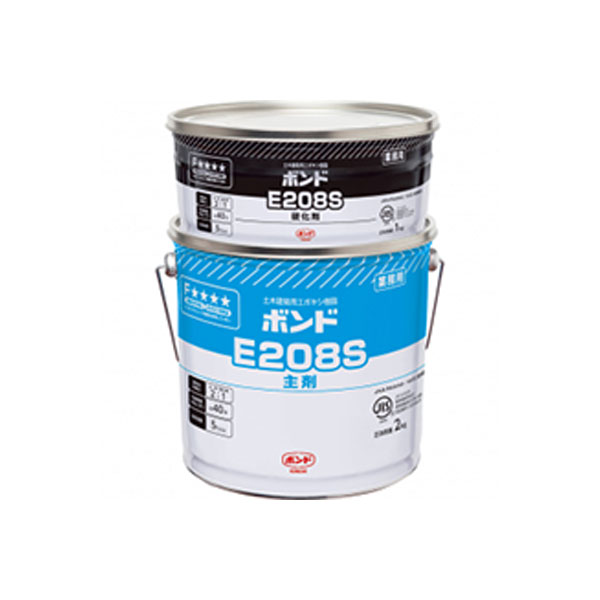コニシ ボンド E208 夏用 栄夏用 冬用 3kgセット 土木建築用エポキシ樹脂 モルタル タイル浮き注入補修 アンカーピン固定 ひび割れ補修 ゴショ