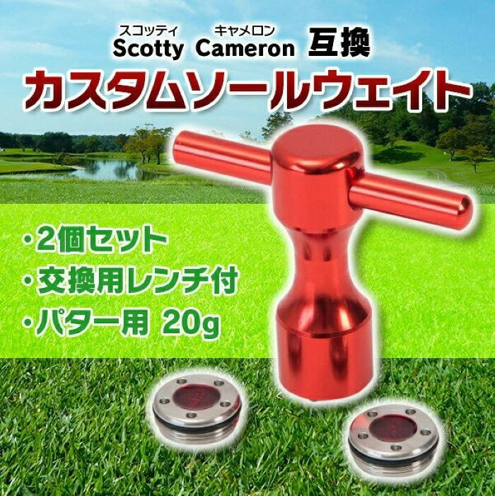 ゴルフ カスタムソールウェイト 2 個セット 交換用 レンチ付 Scotty Cameron互換 ...