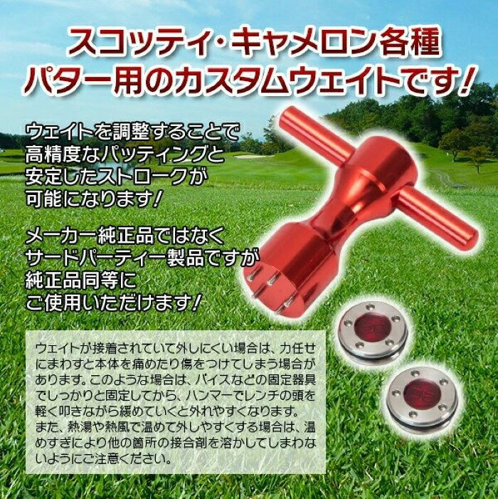 ゴルフ カスタムソールウェイト 2 個セット 交換用 レンチ付 Scotty Cameron互換 ...