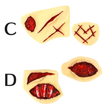 ボディシール 傷 Art Creepy SCARS ボディ ペイント ラバー グッズ 雑貨 小物 ホビー コスプレ 仮装 変装 パーティー 特殊 メイク パーツ シール ステッカー タトゥ ハロウィン ゾンビ 血 ホラー【メール便発送可】