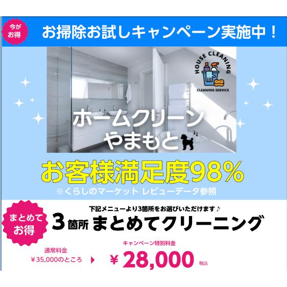 お掃除ロボット付きエアコンも対応 選べる♪3箇所まとめてハウスクリーニング