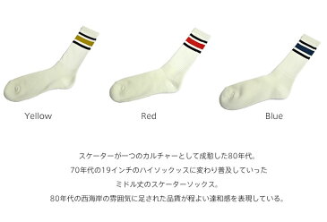 【あす楽対応【メール便対応decka(デカ)　ロングソックス　80's SKATER SOCKS de-11