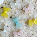 BoutiqueKorea KiraKira 蓄光リボンパーツ 2個入り 全4色 リボン ネイルパーツ ネイルアート セルフネイル 立体パーツ 韓国ネイル 3D 韓国 HO